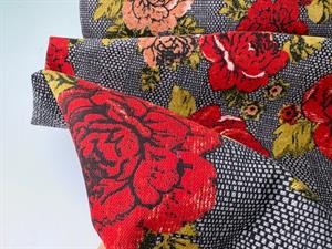 Twillvævet bomuld - med fedt blomster print