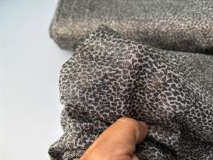 Strikket viscose-/polyesterjersey - lækker leopard med glitter