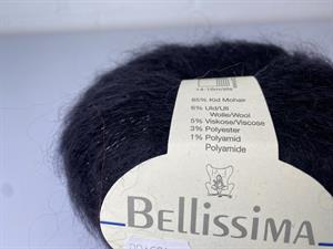 Bellissima by permin kid mohair - sort med sølv tråd