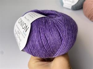 Onion knit - økologisk uld med nældefiber, lilla