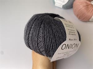 Onion knit - økologisk uld med nældefiber, mørkegrå