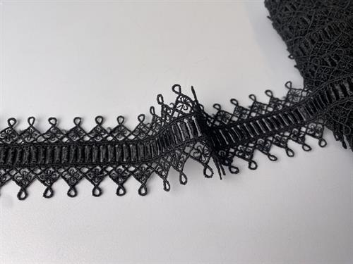 Knipling bånd - sort, 45 mm