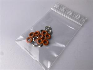 Snøreringe - mørk orange, 10 stk.