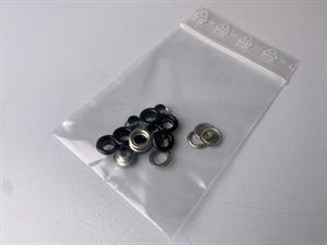 Snøreringe - sort, 10 stk.