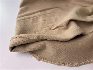 Dobbeltvævet bomuld med stræk - fantastisk struktur i beige, 100 cm bred