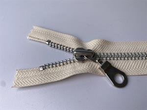 Lynlås - ikke delbar, pudder med grove metaltænder, 13 cm