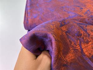 Jacquardvævet viscose med silke - enchanted purple
