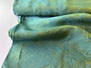 Jacquardvævet viscose med silke - enchanted tiffany