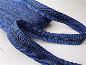 Bændel - kobolt/sort sildebensvævet, 20 mm
