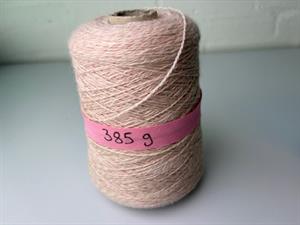 Shetlandsuld 2 trådet - mouline spundet i rosa toner, hel cone