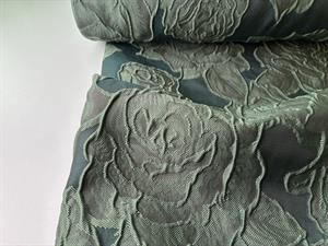 Brokade - jacquard petrol rose