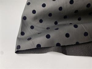 Coated canvas - sort med fine polkaprikker