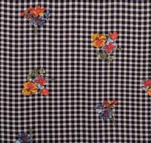 Chiffon - ternet og med blomster 