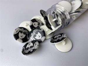 Knap - fashion girl, ca. 23 mm