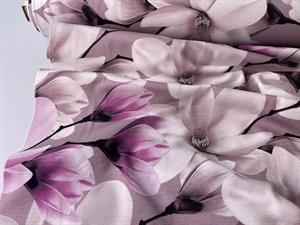 Bomuldsjersey - smukke magnolia blomster