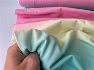 Bomuldsjersey - ombre i skønne pastelfarver