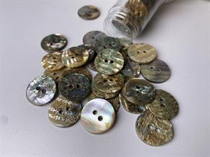 Perlemorsknap - deluxe, ca. 16 mm