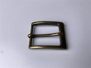 Bæltespænde - antik messing, 38 mm