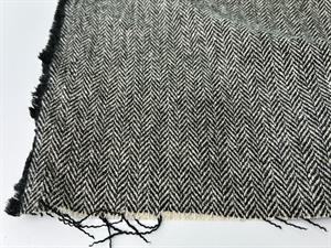 Beklædningsuld med stræk - herringbone