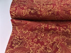 Patchwork stof - Scarlet / Gold Crown & Vine