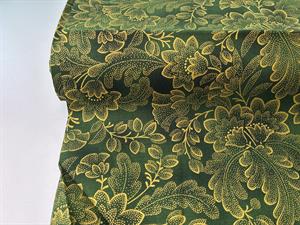 Patchwork stof - Hunter / Gold Crown & Vine