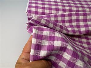Bæk og bølge - gingham tern i lilla og offwhite