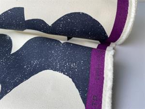 Kokka lærredsvævet bomuld - blackish / ecru