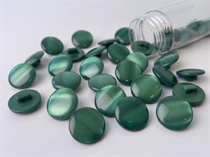 Øjeknap - agat grøn med flot shine, 16mm