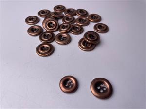 Metal knap - flot antik bronze, 17 mm