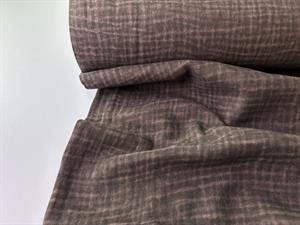 Dobbelt gauze - faded wash dark mocha