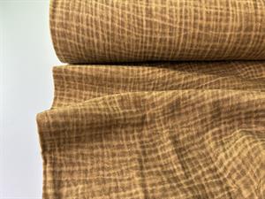 Dobbelt gauze - faded wash dark camel