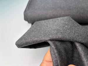 Beklædningsuld - flannel i dark grey melange