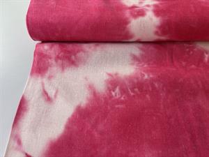 Hør / viscose - tie dye pink