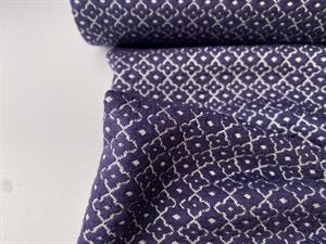 Vinterjersey - navyblue flowers