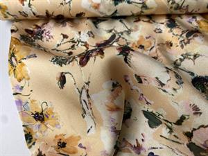 Satinvævet viscose - soft flowers