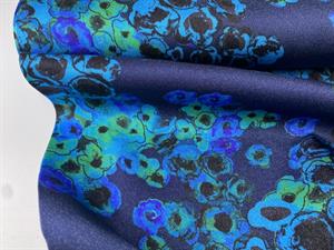 Satinvævet viscose - blue and green