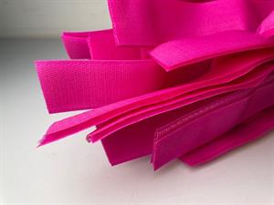 Velcrobånd 50 cm - pink i 38 mm bredde, påsyning