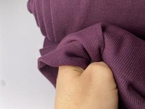 Ribstrikket jersey - blomme, smal