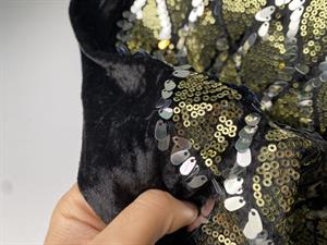 Pailletstof - gold & silver