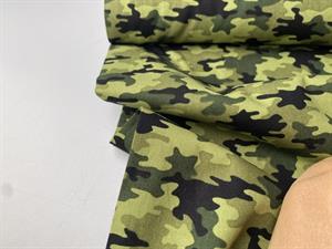 Fastvævet bomuldspoplin med stræk - cool camouflage