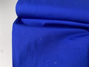 Fastvævet bomuldspoplin med stræk - koboltblå