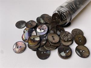 Perlemorsknap - smokey, 20 mm