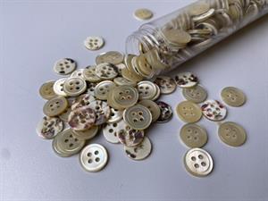 Perlemorsknap - med lille kant, 11 mm