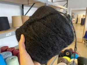 Garn - hel cone som foto, chunky mohair i sort