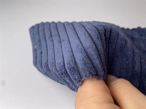 Bredriflet møbelvelour - flot lys navy