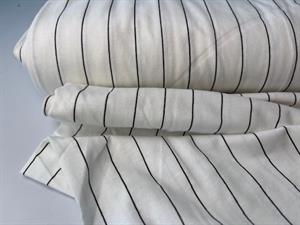 Jersey - offwhite med smalle sorte striber 