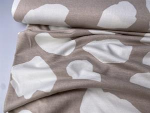 Viscosejersey - flot sand med hvidt mønster