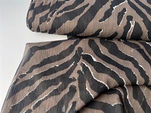 Chiffon - animal print i brune toner