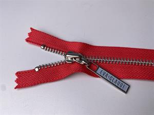 Lynlås - ikke delbar, red ish med metaltænder, 11 cm