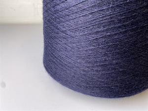 Garn i 100% uld - hel cone som foto, tynd i marineblå